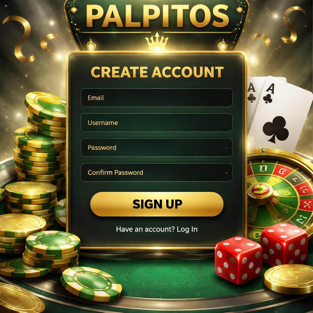 PALPITOS pantalla de login para entrar al perfil